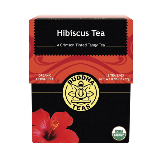 Buddha Teas Organic Herbal Tea Bags Hibiscus Tea 18pk