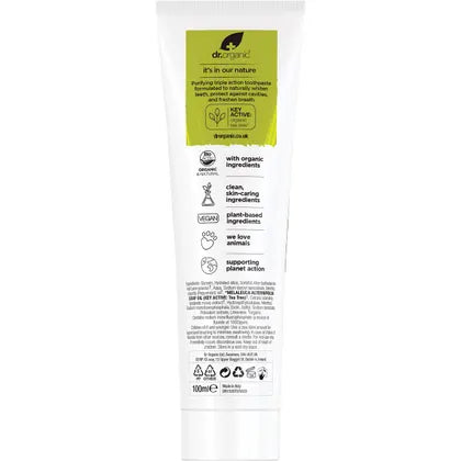 Dr Organic Tea Tree Toothpaste 100ml