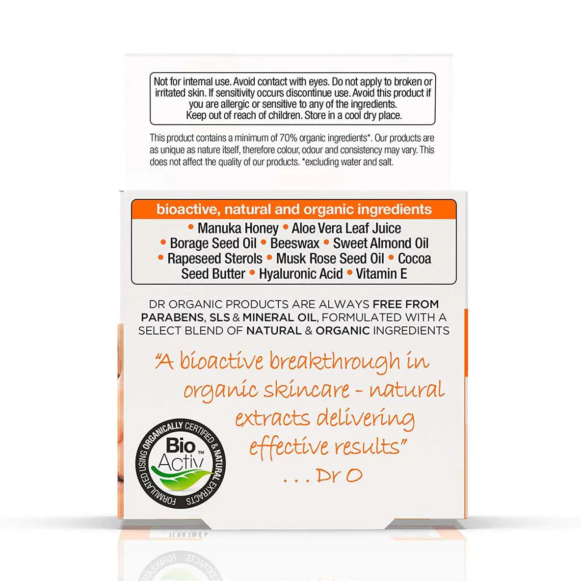 Dr Organic Rescue Cream Manuka Honey 50ml
