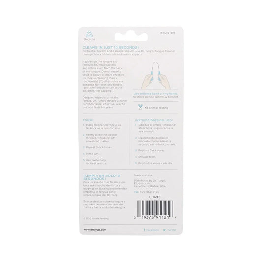 Dr Tung's Tongue Cleaner Stainless Steel (Colour May Vary)