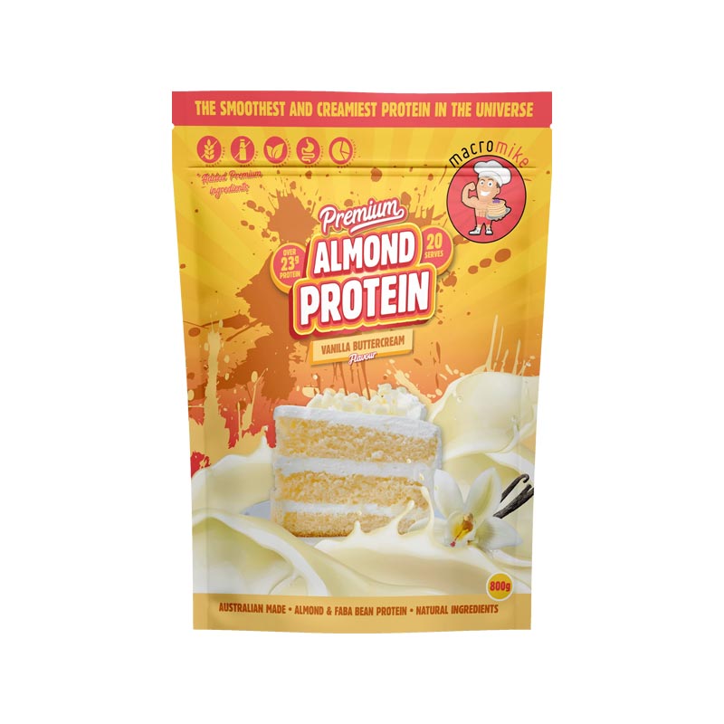 Macro Mike Vanilla Buttercream Premium Almond Protein 800g
