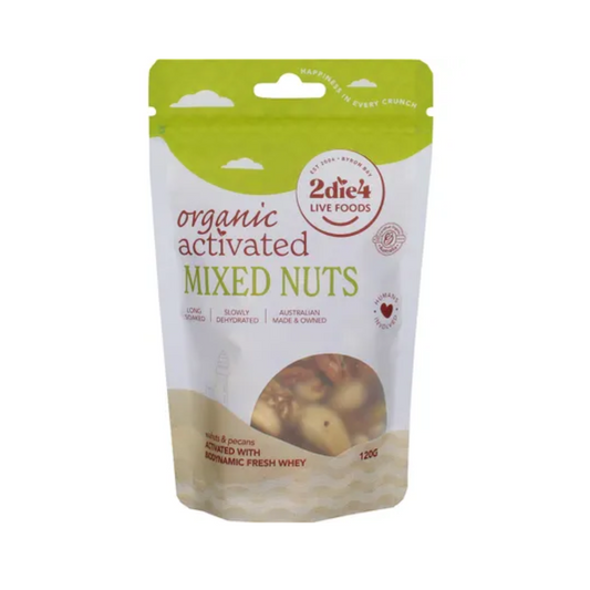 2die4 Live Foods Organic Activated Mixed Nuts with Fresh Whey 120g