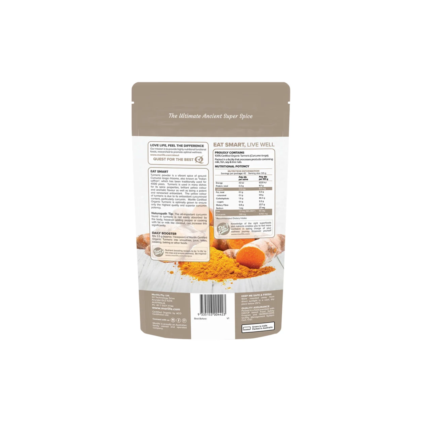 Morlife Organic Turmeric 150g
