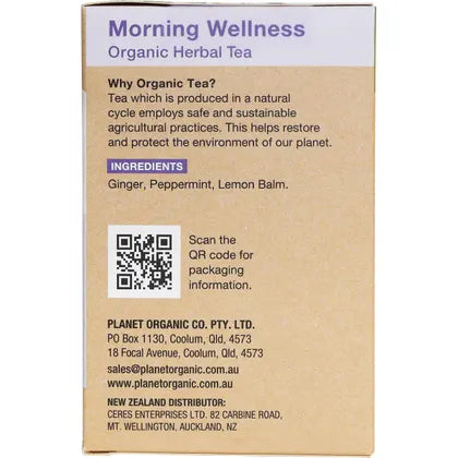 Planet Organic Morning Wellness Herbal Tea 25 Tea Bags
