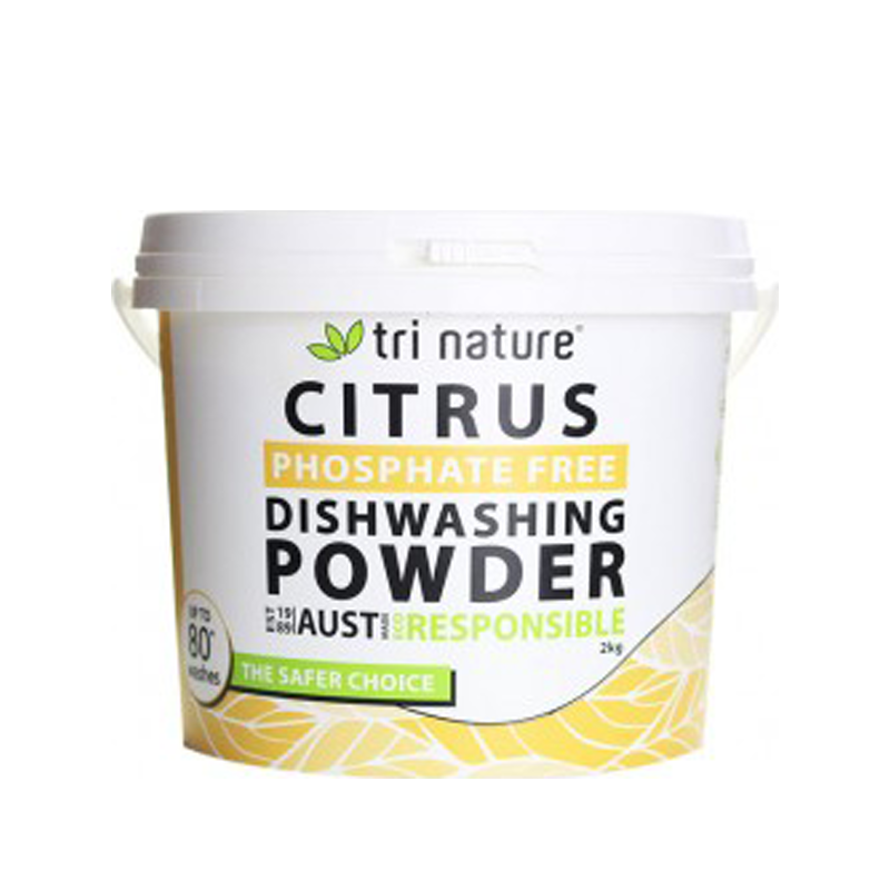 Tri Nature Citrus Dishwashing Powder Bucket 2kg