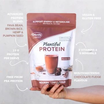 Morlife Plantiful Protein Chocolate Fudge 510g